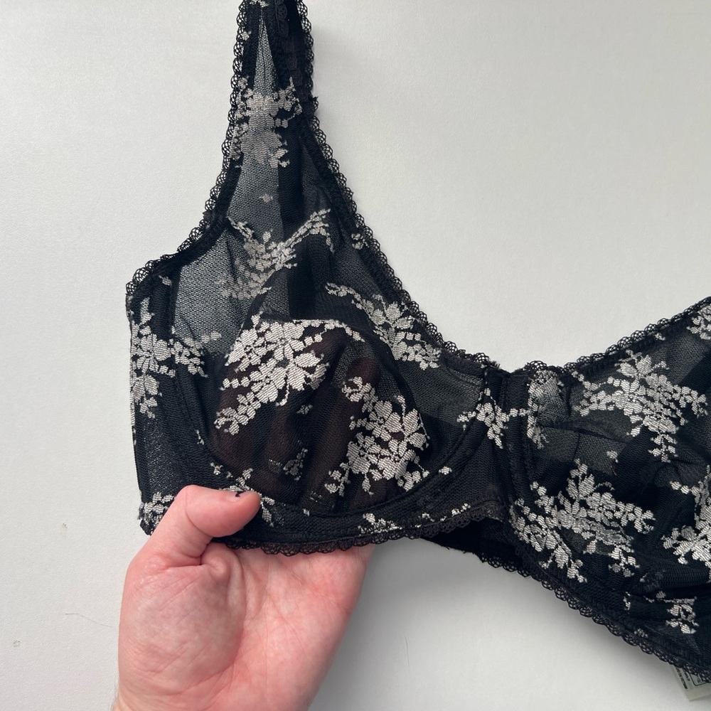 NWOT Intimately Free People Talk About It Mesh Floral Women's Bra - Picture 3 of 6